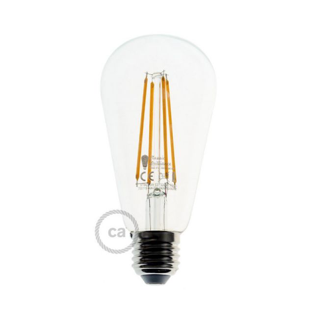 lampadina led edison st64 filamento lungo 7,5w e27 decorativa vintage  dimmerabile 2200k by creative-cables - LIGHT dESIGN STORE
