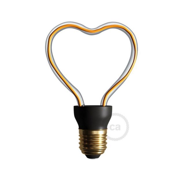 lampadina led art heart 8w e27 dimmerabile 2200k by creative-cables - LIGHT  dESIGN STORE